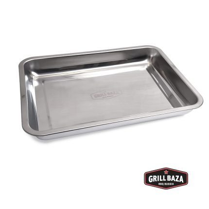 Поддон для гриля Grillbaza, 40 x 30 x 4,8 см, большой, нерж.