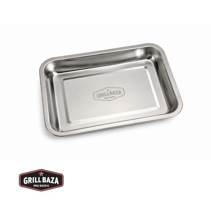 Поддон для гриля Grillbaza, 32 x 22 x 4,8 см, малый, нерж. - Image 2